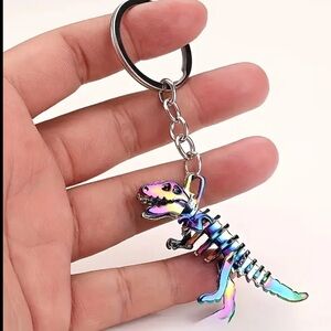 Dinosaur Keychain Bag Charm, NEW, Colorful Rainbow